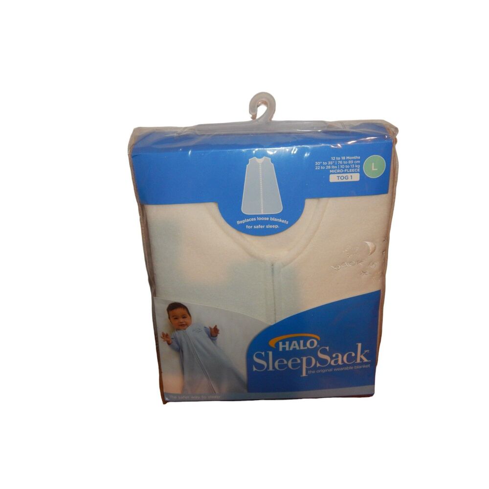 New HALO SleepSack Micro-Fleece Wearable Blanket Cream Large 12-18M 22-28lbs